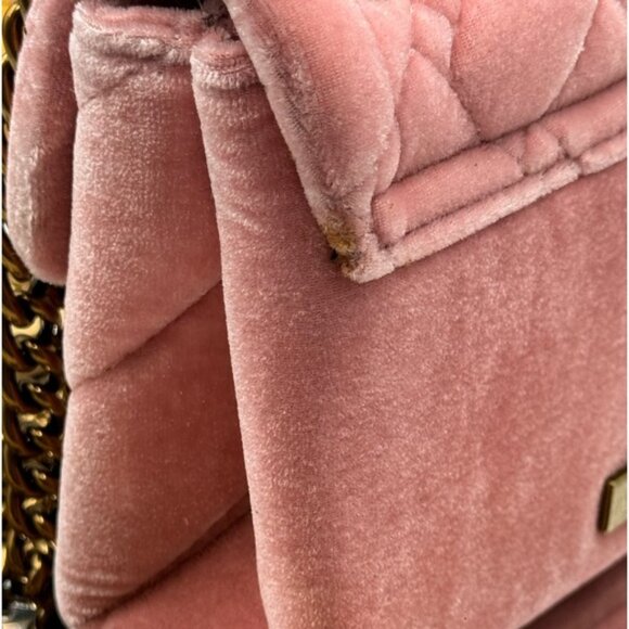🆕 KURT GEIGER LONDON 🧿 NWOT Kensington Mini Embellished Velvet Crossbody, Pink - Picture 15 of 16